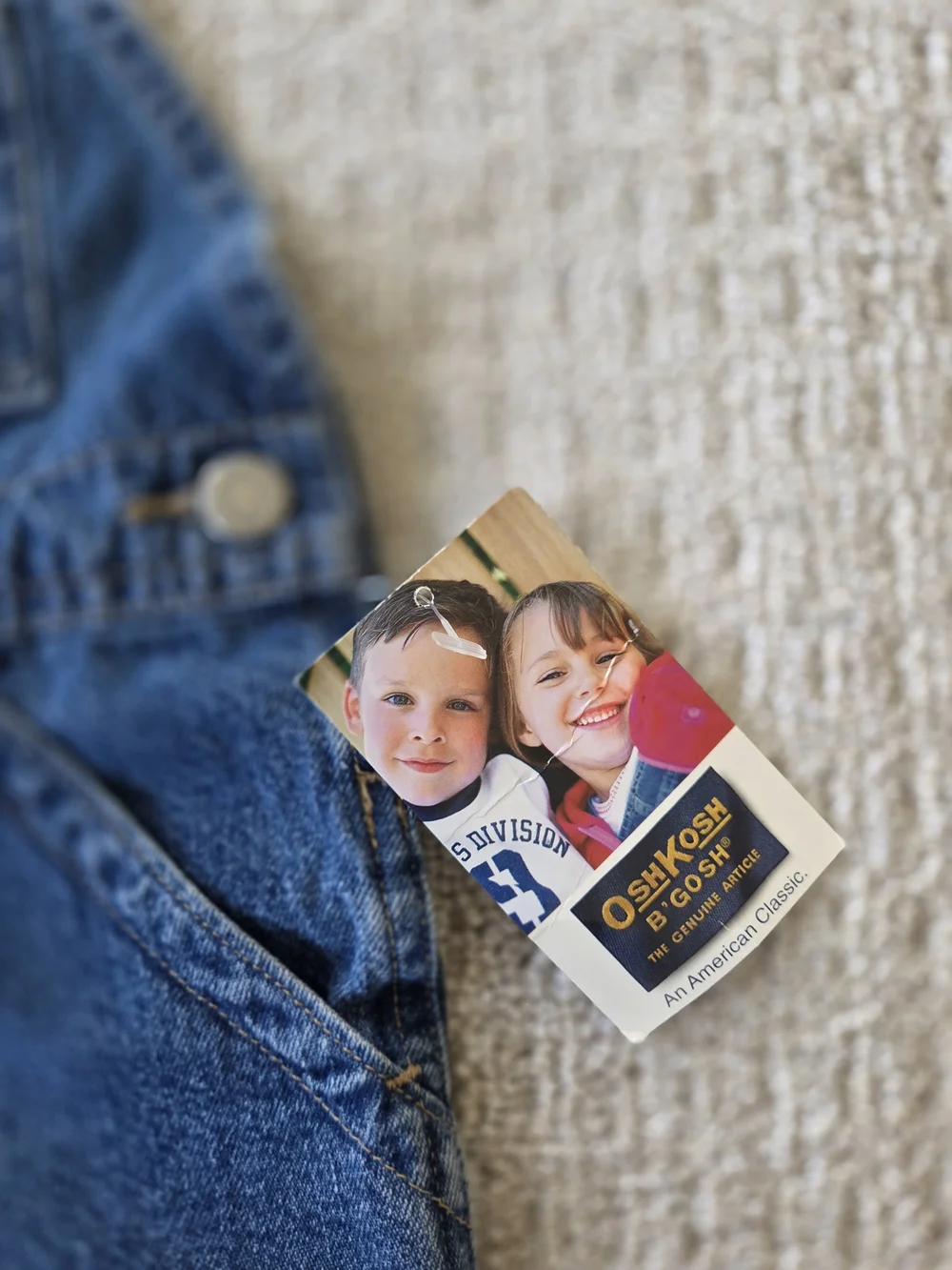 90's Vintage OshKosh B'gosh Dark Blue Denim Kids Shortall Overalls